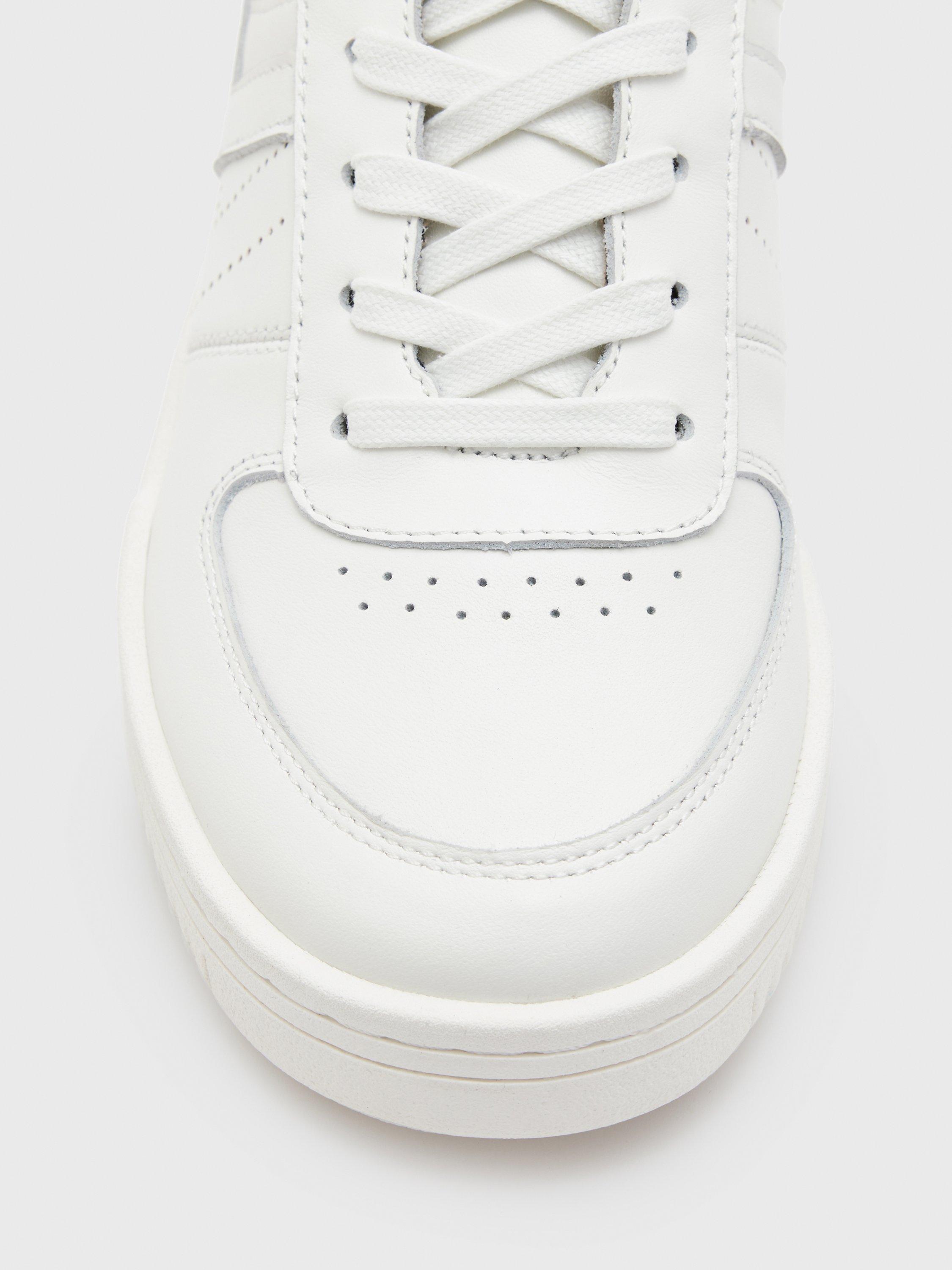 Product image 2 of 5, which shows AllSaints Vix Low Top Leather Trainers, White, 3