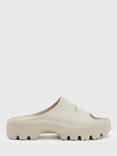 AllSaints Eclipse Flatform Sliders, Chalk White