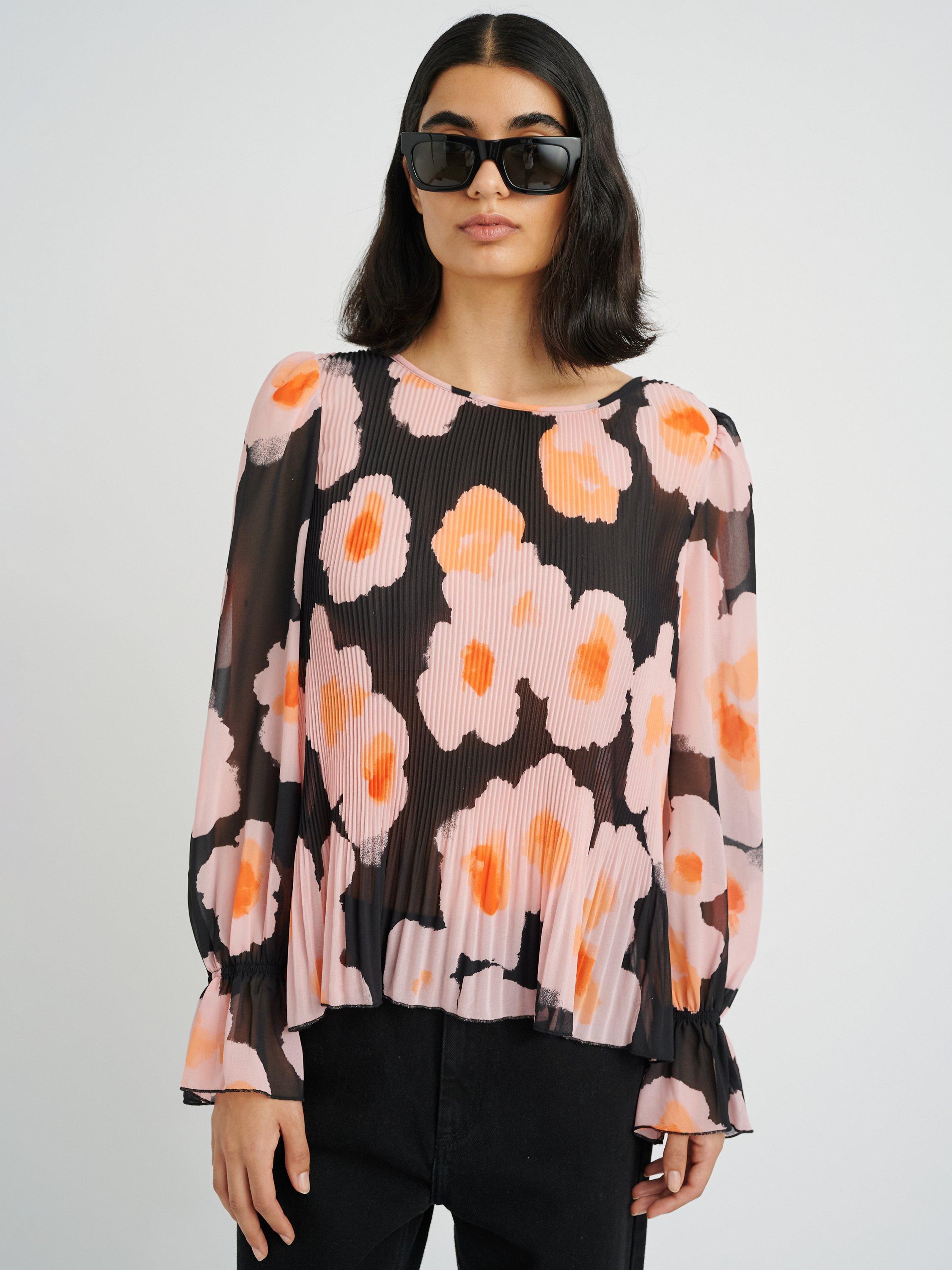 InWear Desdra Relaxed Fit Long Sleeve Blouse, Pink Poetic Flower