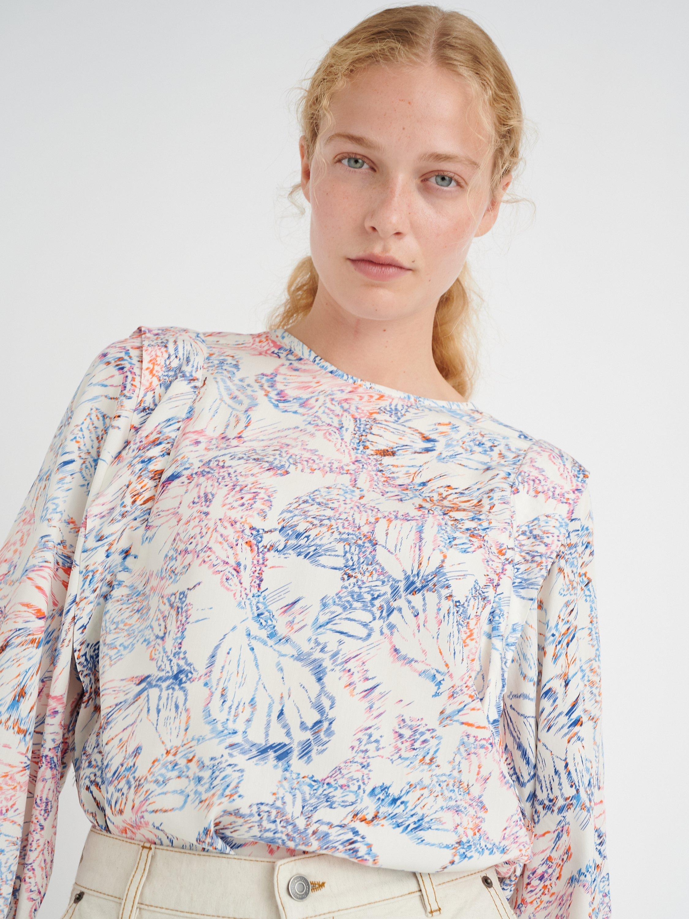 InWear Damara Long Sleeve Blouse, Abstract Butterfly