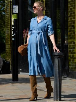 Isabella Oliver Kelsy Tencel Maternity Dress, Mid Indigo