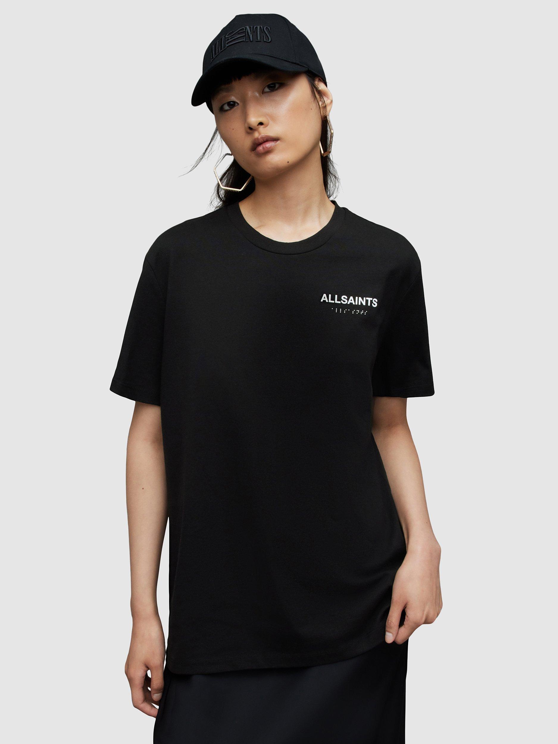 AllSaints Bryn Boyfriend T-Shirt, Black