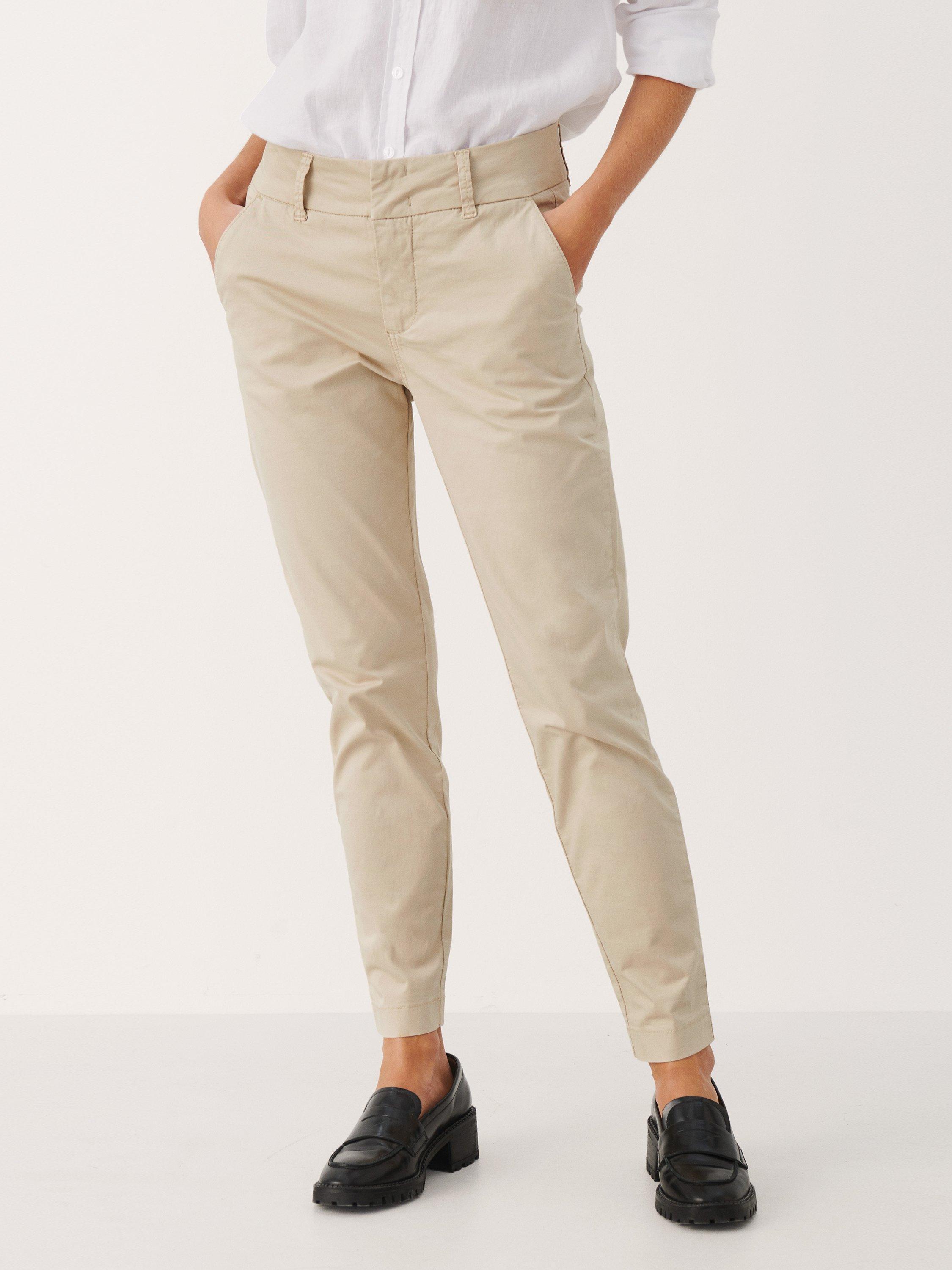 Part Two Soffys Cropped Trousers, White Pepper, 8