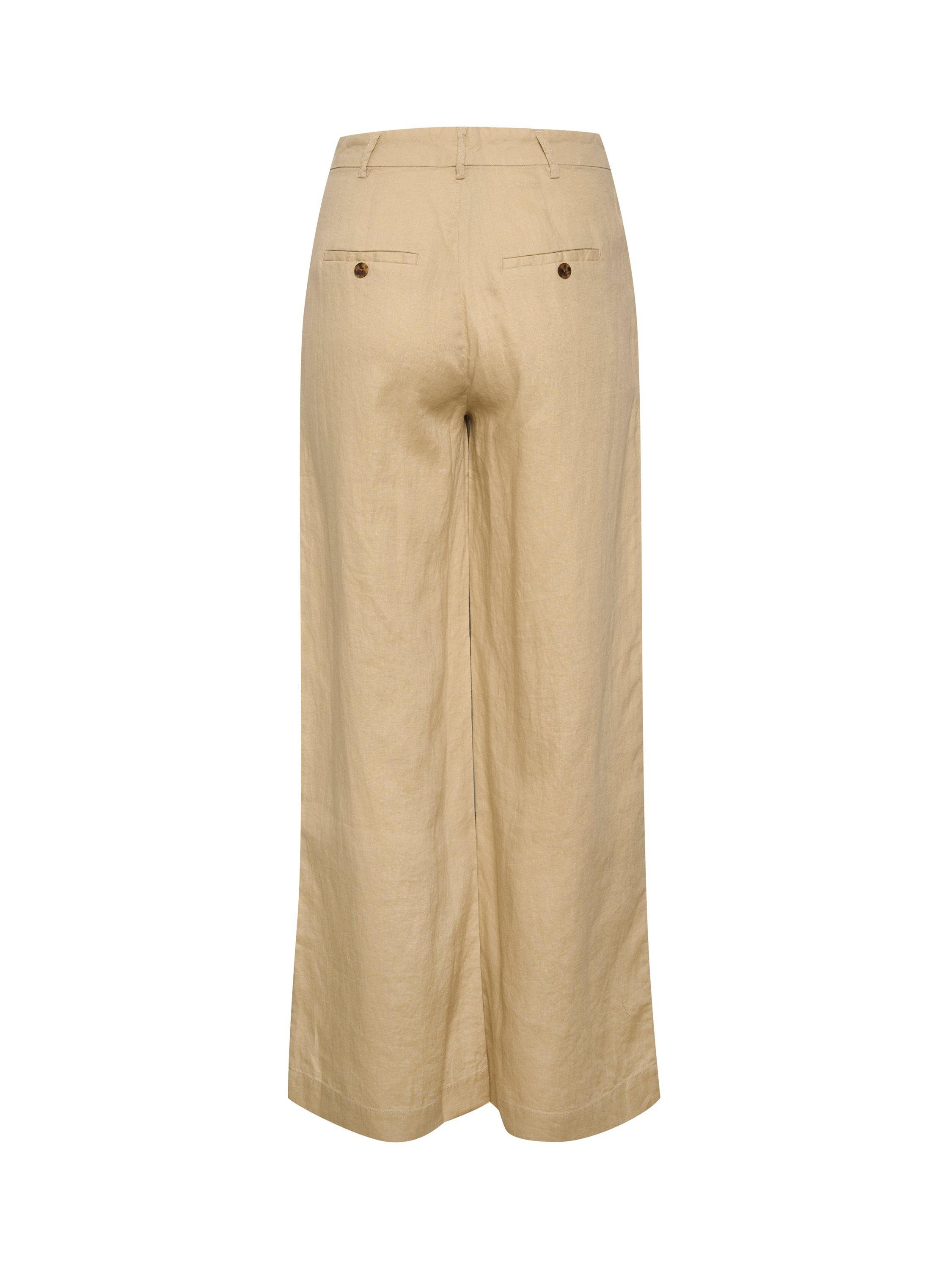 Product image 6 of 6, which shows Part Two Ninnes Wide Leg Trousers, White Pepper, 16