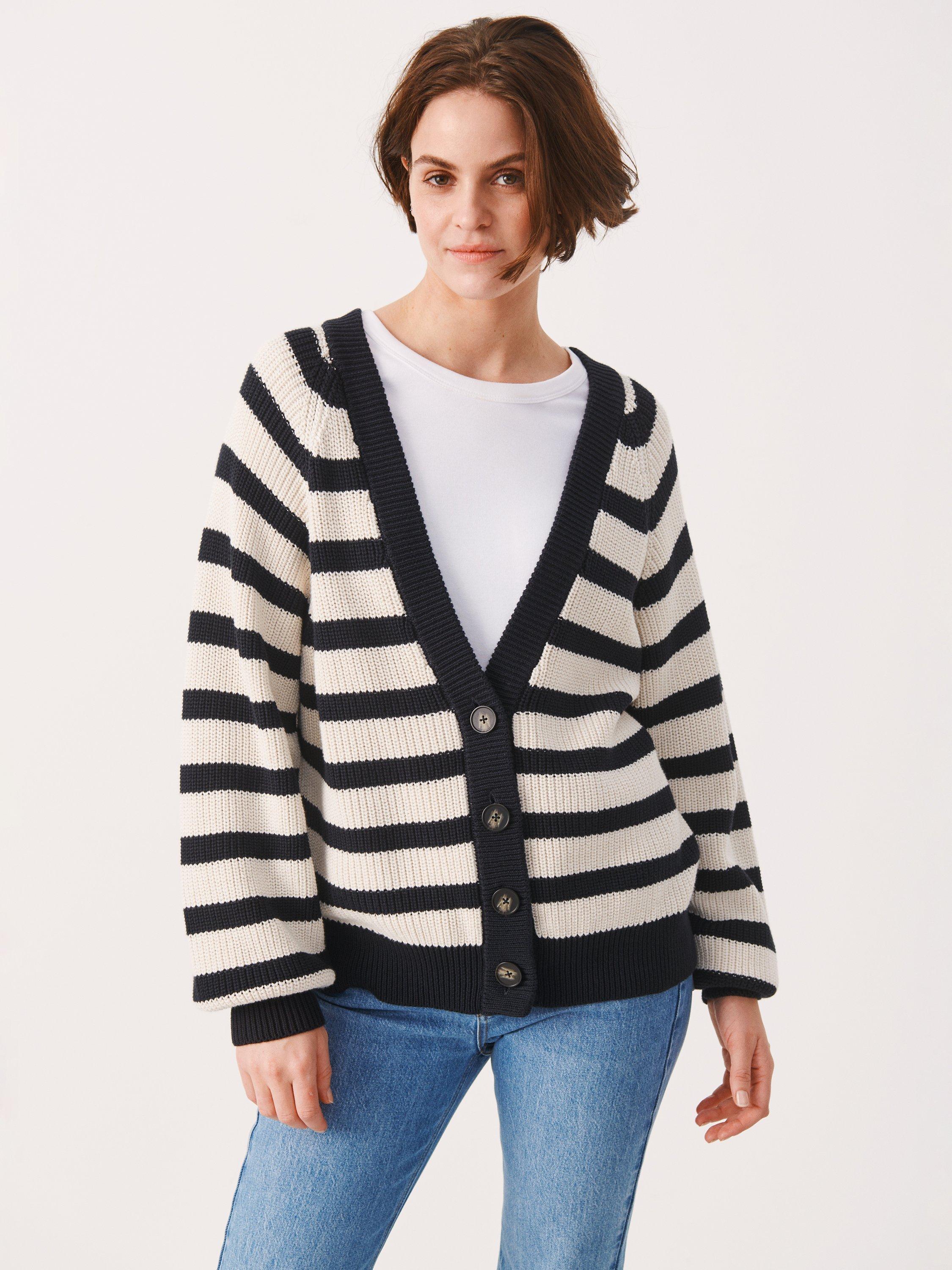 Part Two Sera Organic Cotton Stripe Cardigan