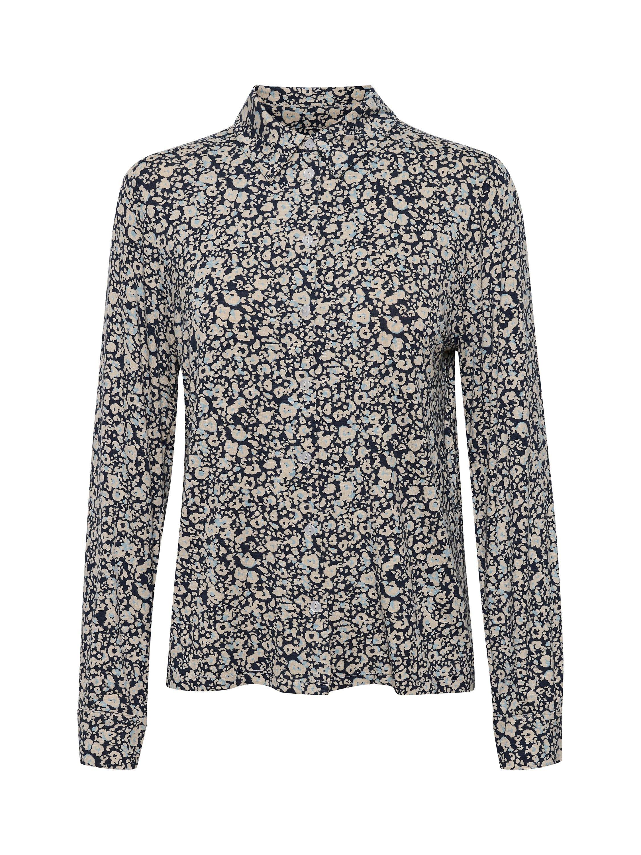 Part Two Sarona Floral Long Sleeve Shirt, Dark Navy, XL