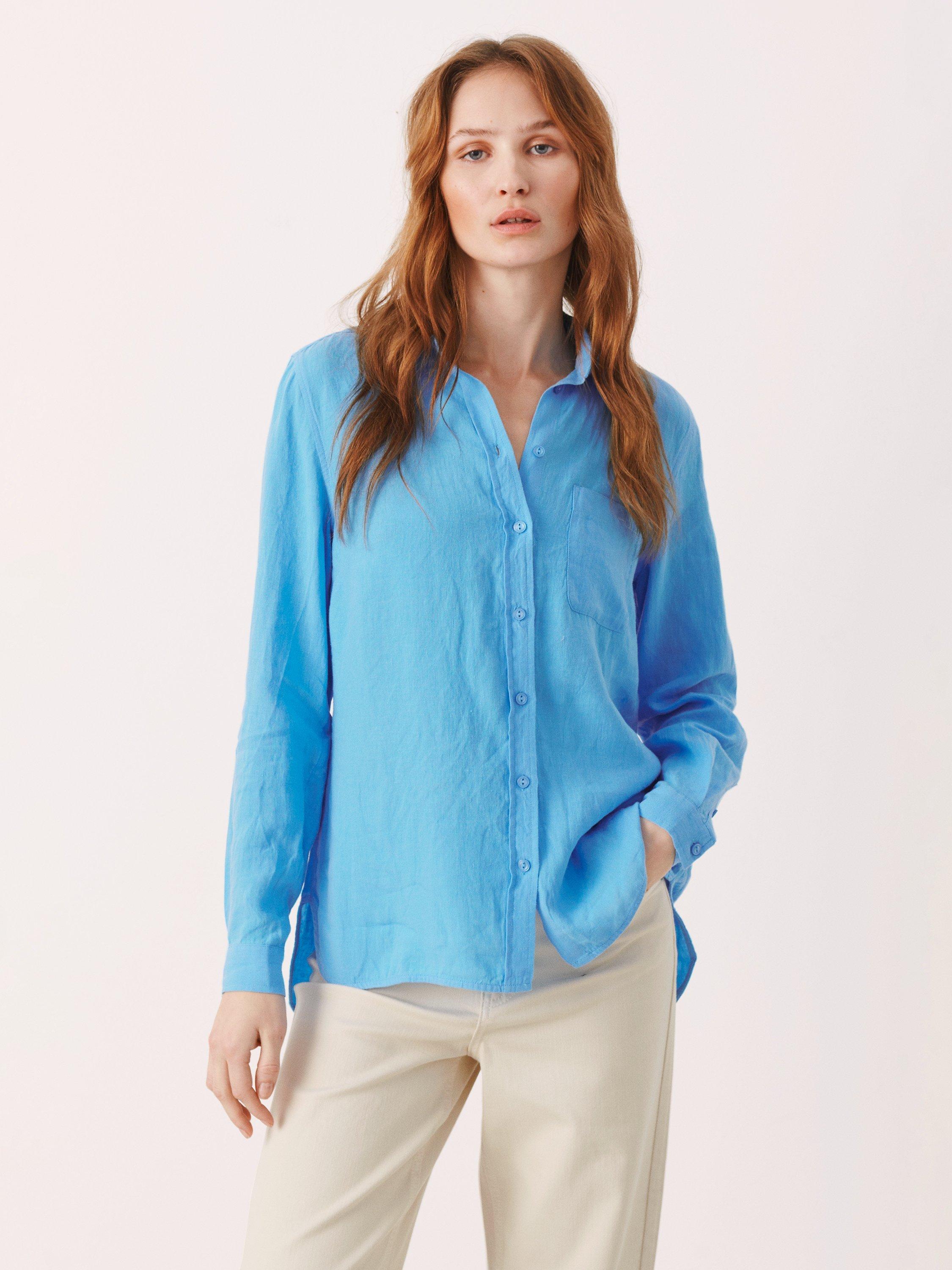 Part Two Kivas Long Sleeve Linen Shirt, Swim Cap