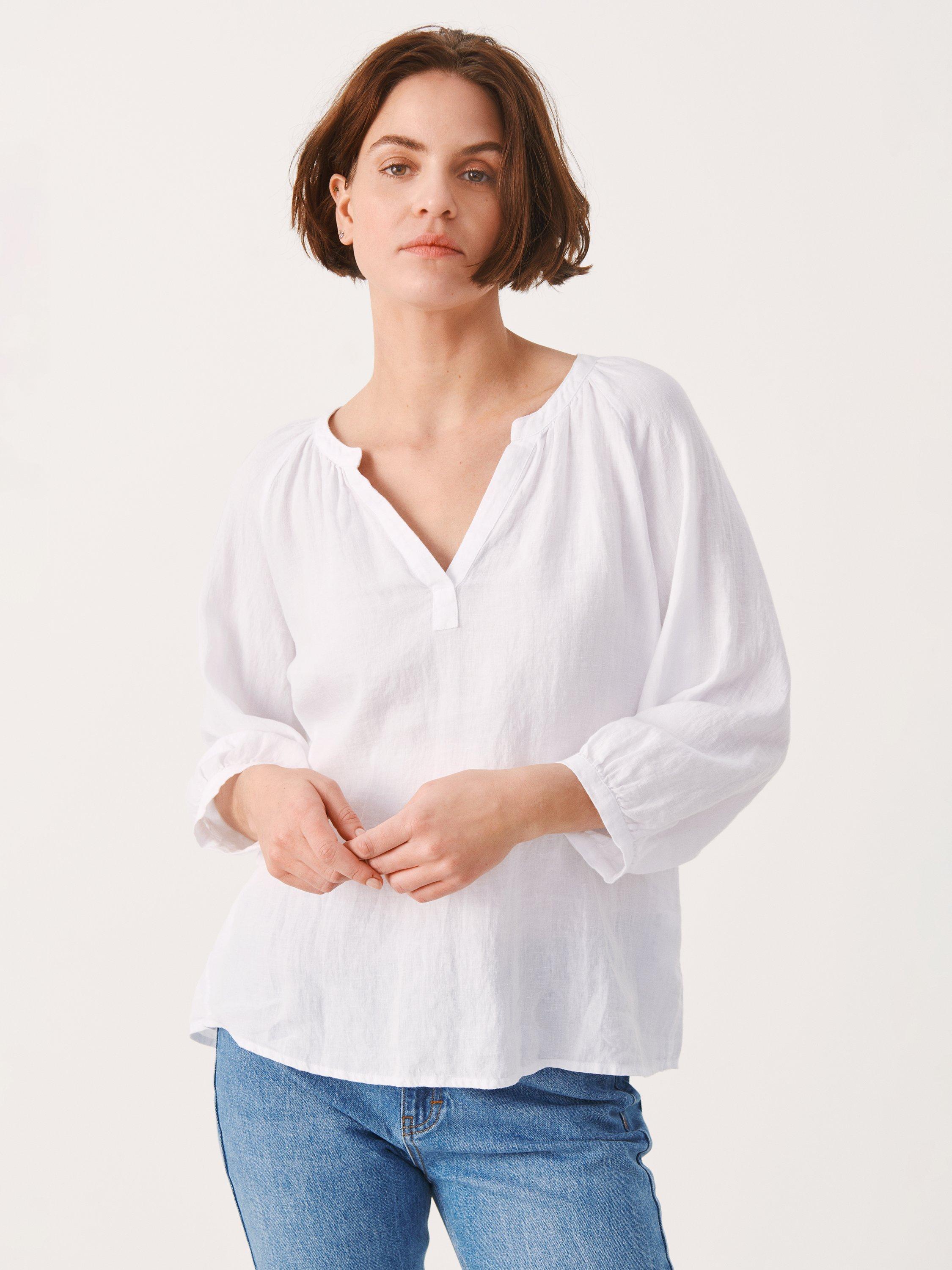 Part Two Hikma Linen Blouse, Bright White