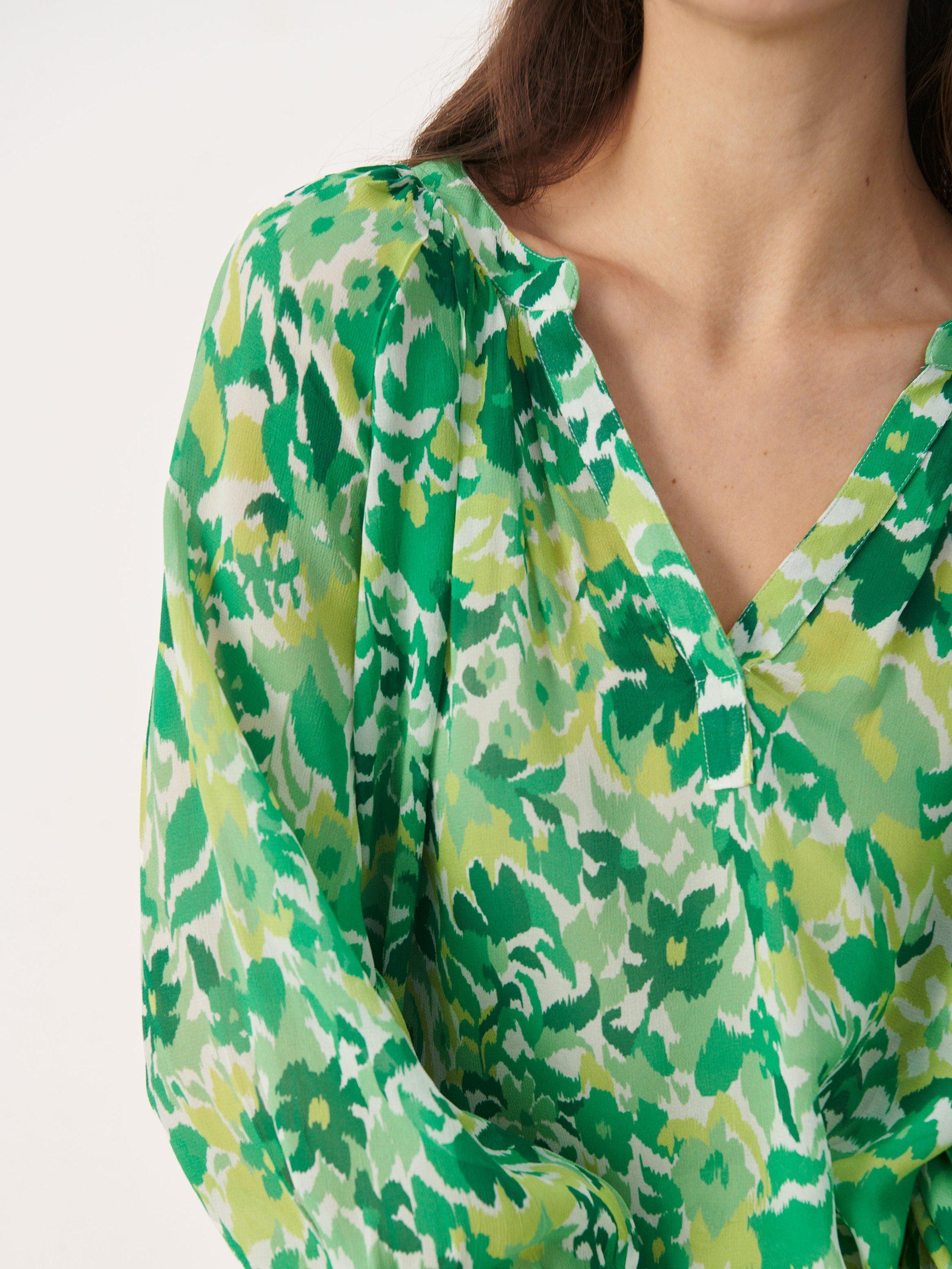 Product image 5 of 7, which shows Part Two Erdonae Floral Blouse, Green, 8