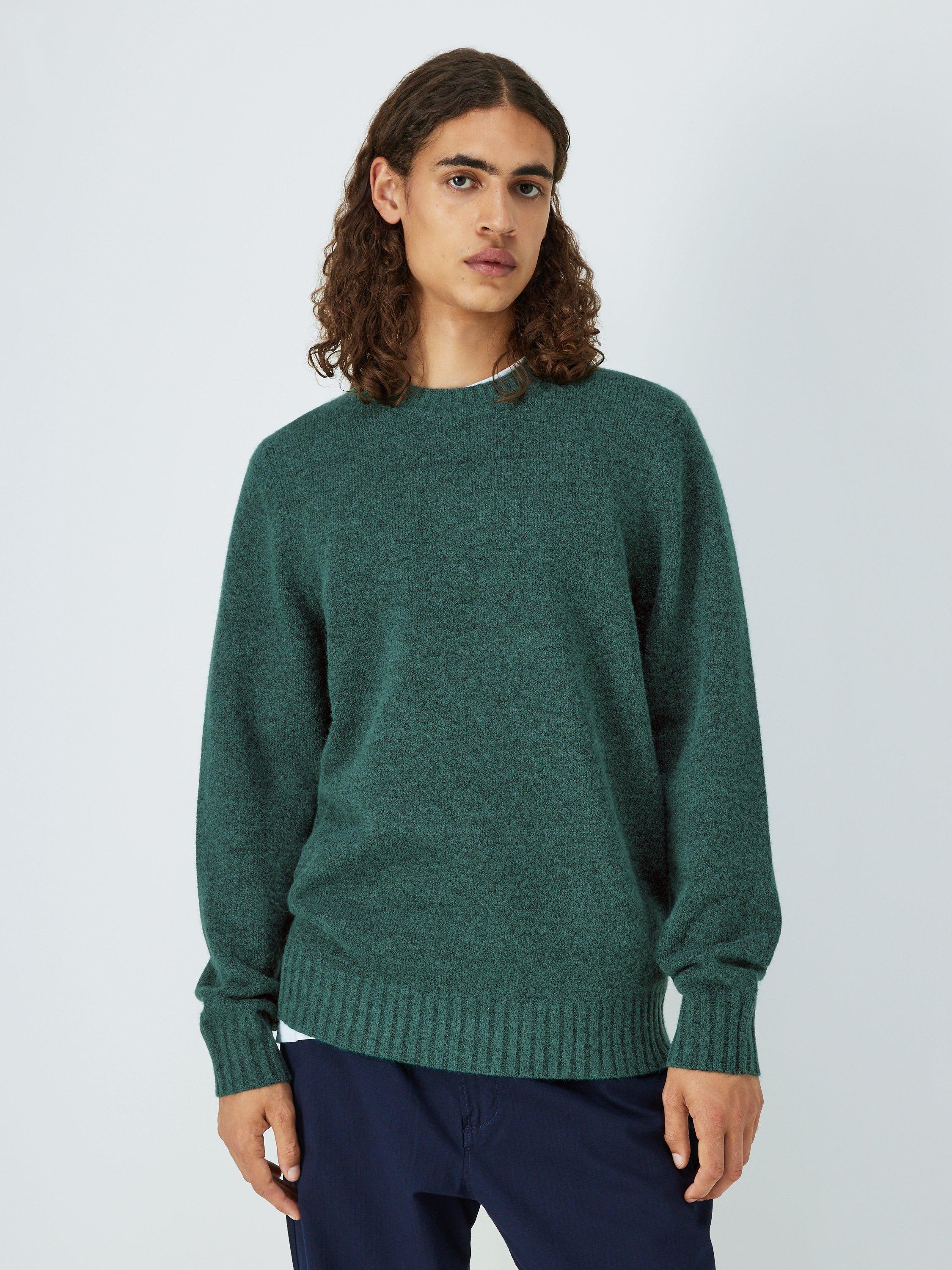 John Lewis ANYDAY Recycled Polyester with Wool Crew Neck Jumper, Pacific