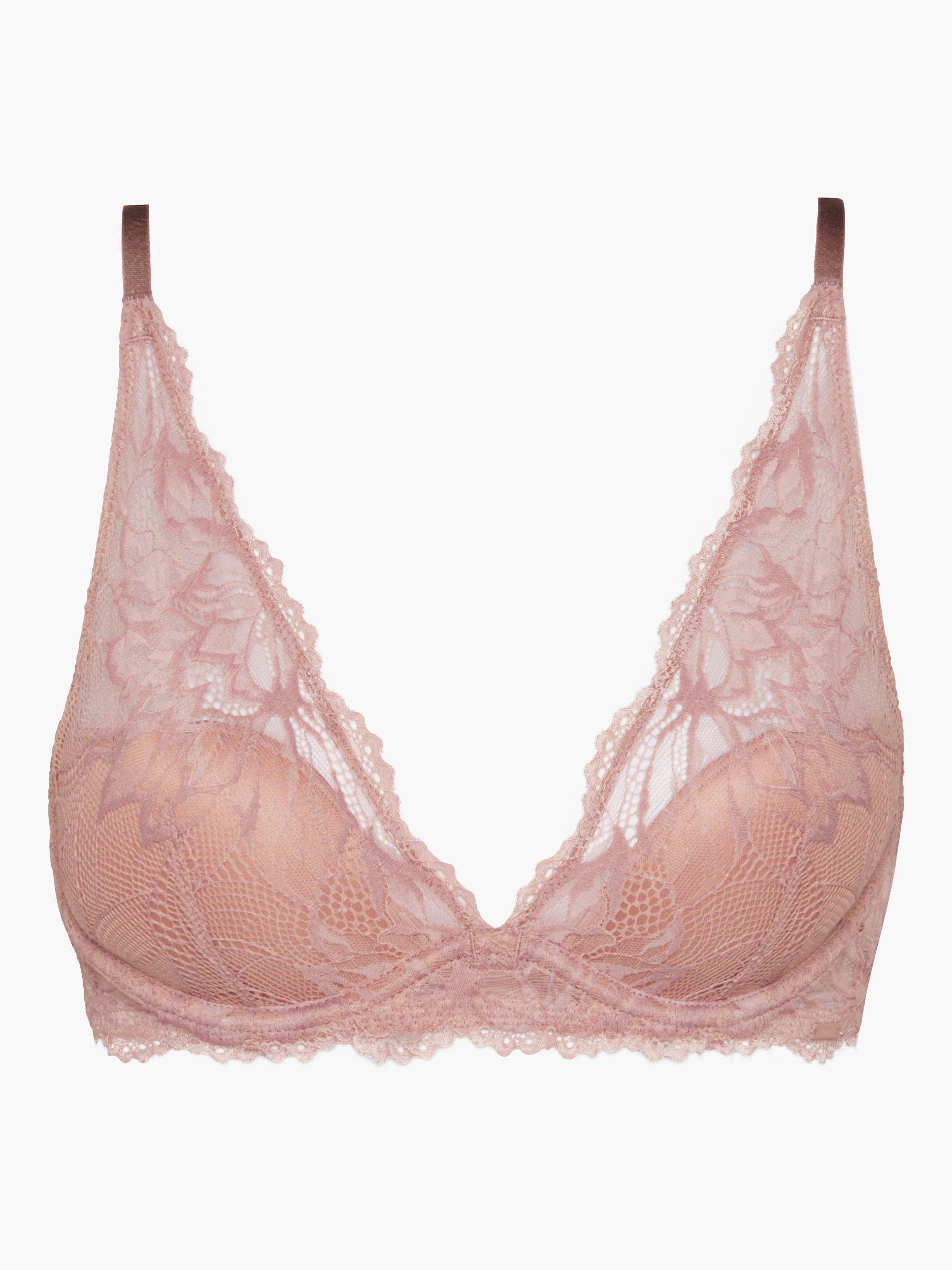 Calvin Lotus Seductive Comfort Plunge Bra, Woodrose