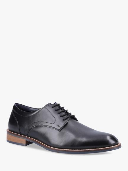 Hush Puppies Damien Leather Derby Shoes - view 2, Black