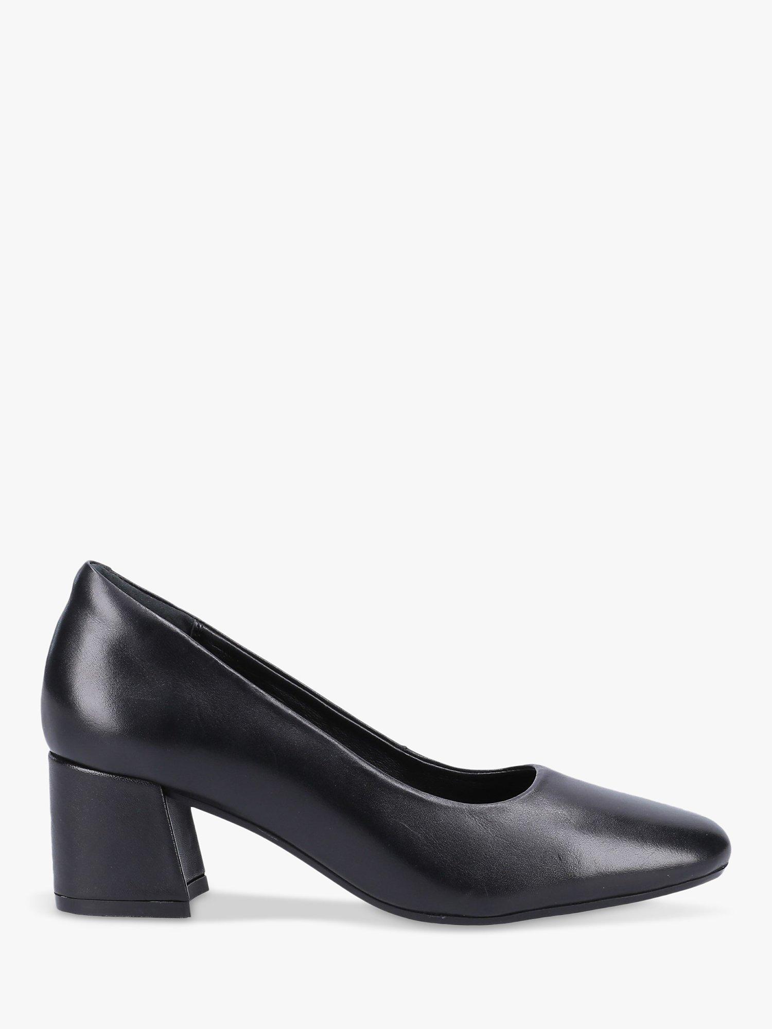 Hush Puppies Alicia Leather Court Shoes, Black