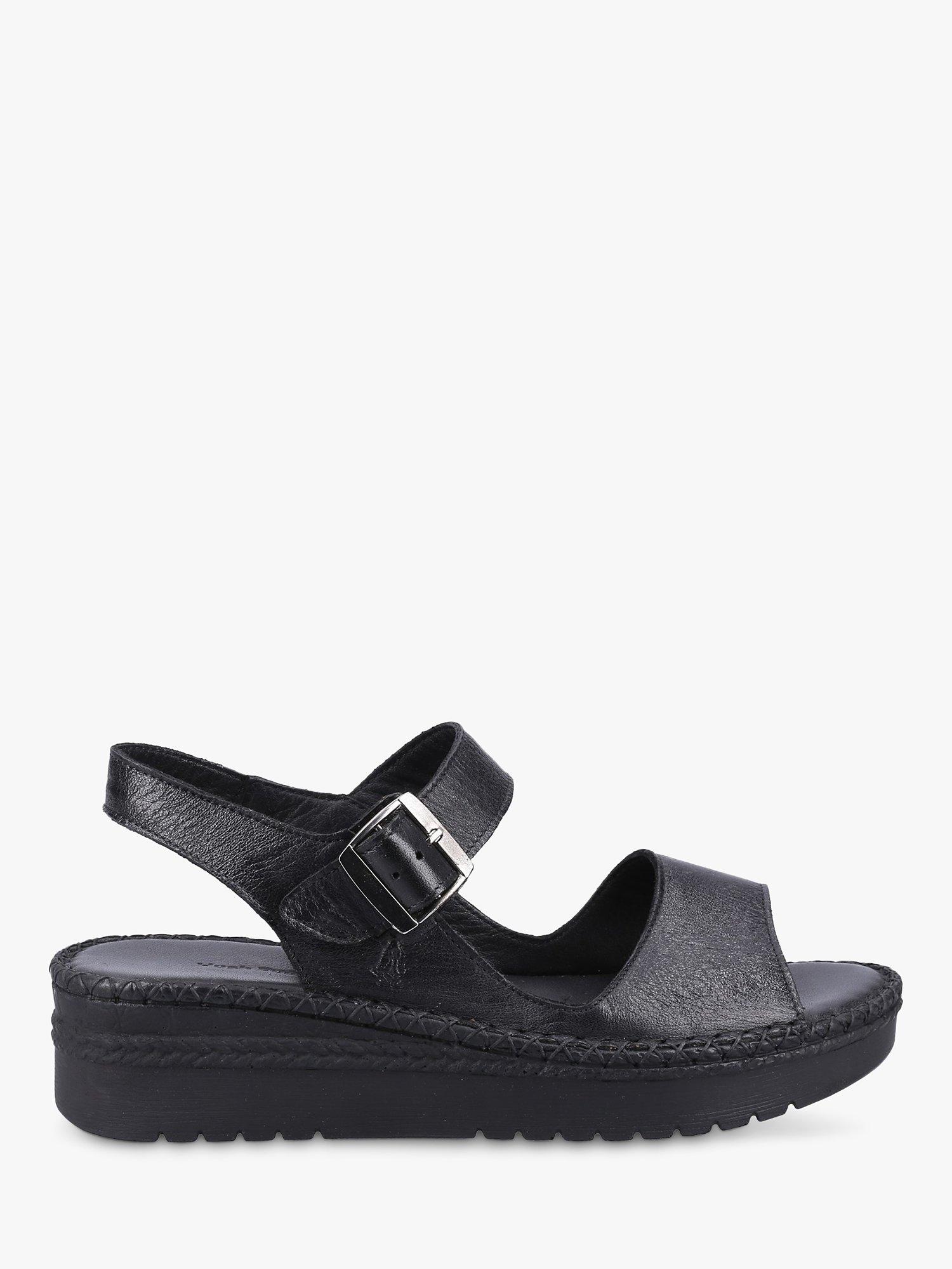 Hush Puppies Stacey Leather Sandals, Black, 8