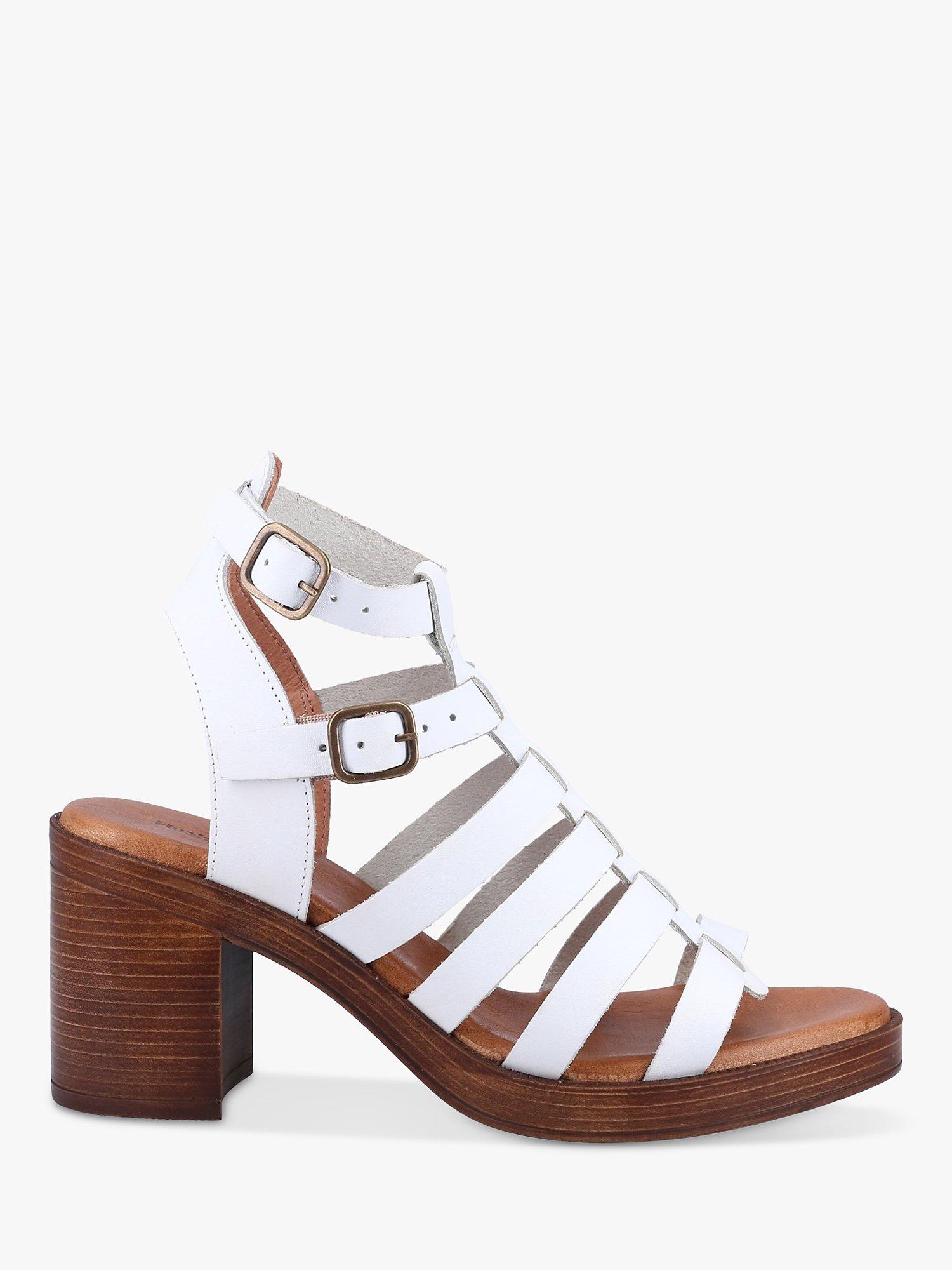 Hush Puppies Gloria Leather Gladiator Sandals, White