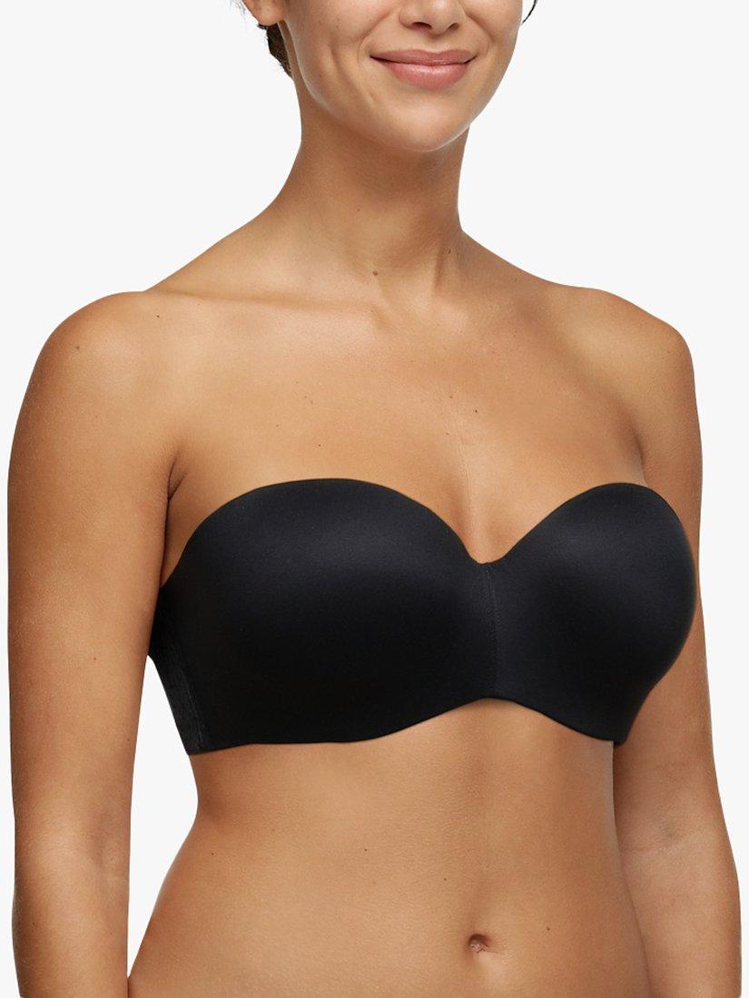Product image 1 of 7, which shows Chantelle Norah Comfort Strapless Bra, Black, 38DD