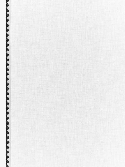 John Lewis Embroidered Edge Hidden Tab Voile Panel, White - view 2, White