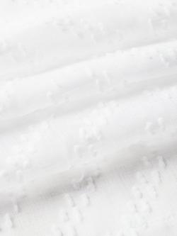 John Lewis Tufted Geometric Voile Panel, White - view 2, White