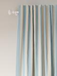 John Lewis ANYDAY Block Stripe Print Pair Dimout/Thermal Lined Multiway Curtains, Celeste Blue
