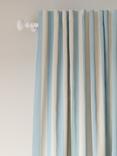 John Lewis ANYDAY Block Stripe Print Pair Dimout/Thermal Lined Multiway Curtains, Celeste Blue, Celeste Blue