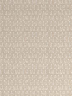 John Lewis Cora Print Pair Lined Pencil Pleat Curtains, Putty - view 2, Putty