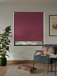John Lewis Linen Mix Blackout/Thermal Roller Blind, Damson