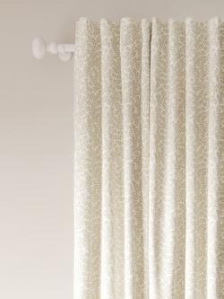 John Lewis Mila Print Pair Dimout/Thermal Lined Multiway (Slot Top, Hidden Tab, Pencil Pleat) Curtains, Putty, Putty