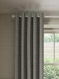 John Lewis Mini Blocks Print Pair Lined Eyelet Curtains