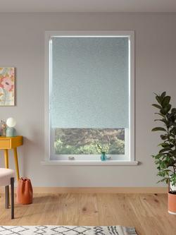 John Lewis Scribble Blackout/Thermal Roller Blind, Celeste