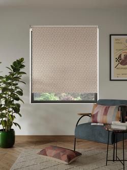 John Lewis Anya Blackout/Thermal Roller Blind, Orange Light