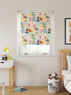John Lewis Forest Dinosaurs Blackout/Thermal Roller Blind, Multi, Multi