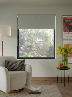 John Lewis Loch Blackout/Thermal Roller Blind - view 2, Sage