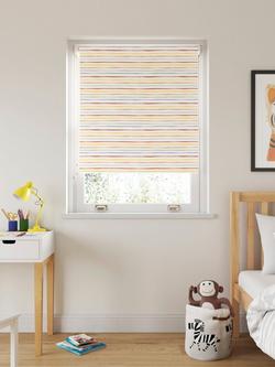 John Lewis Wobbly Stripe Blackout/Thermal Roller Blind, Multi, Multi