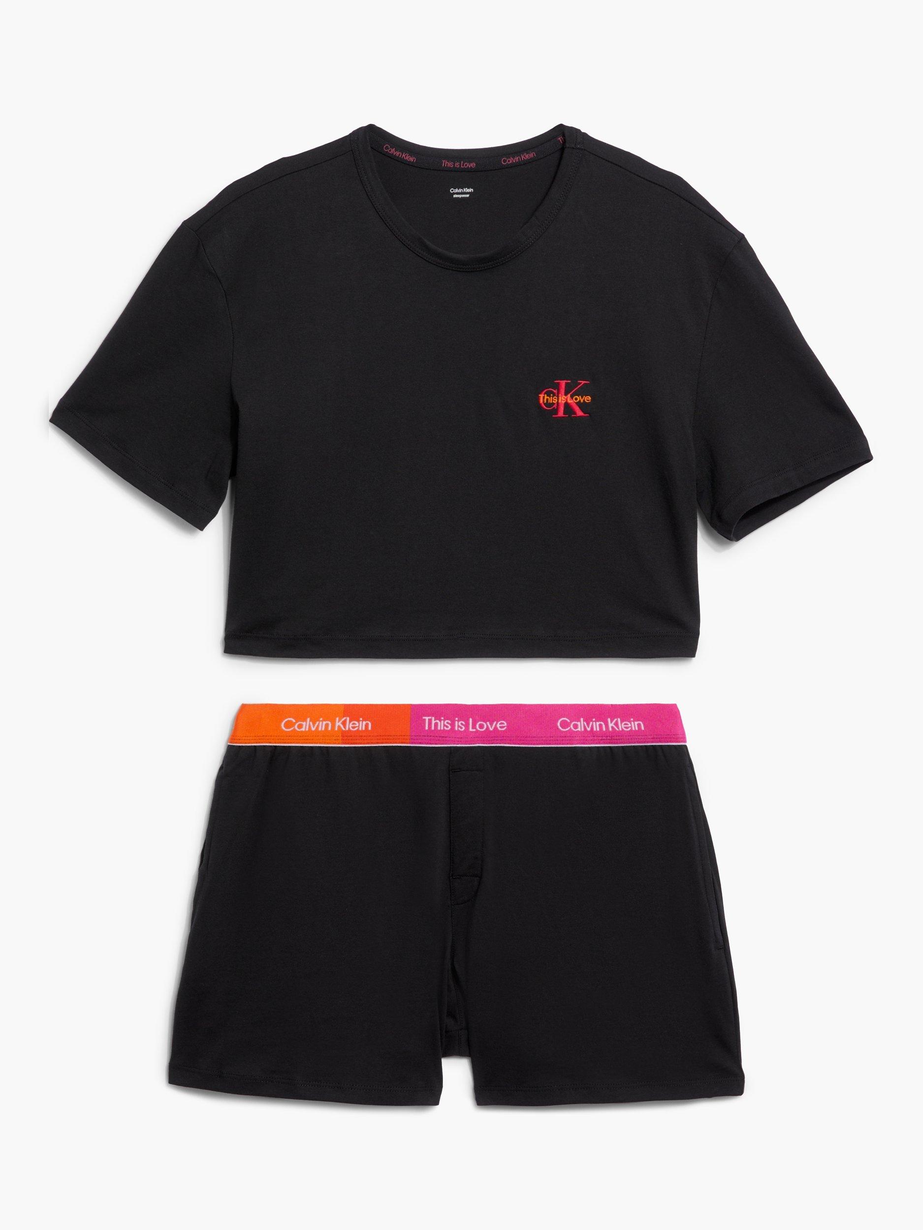 Calvin Klein This Is Love Pride Cropped Lounge Set, Black