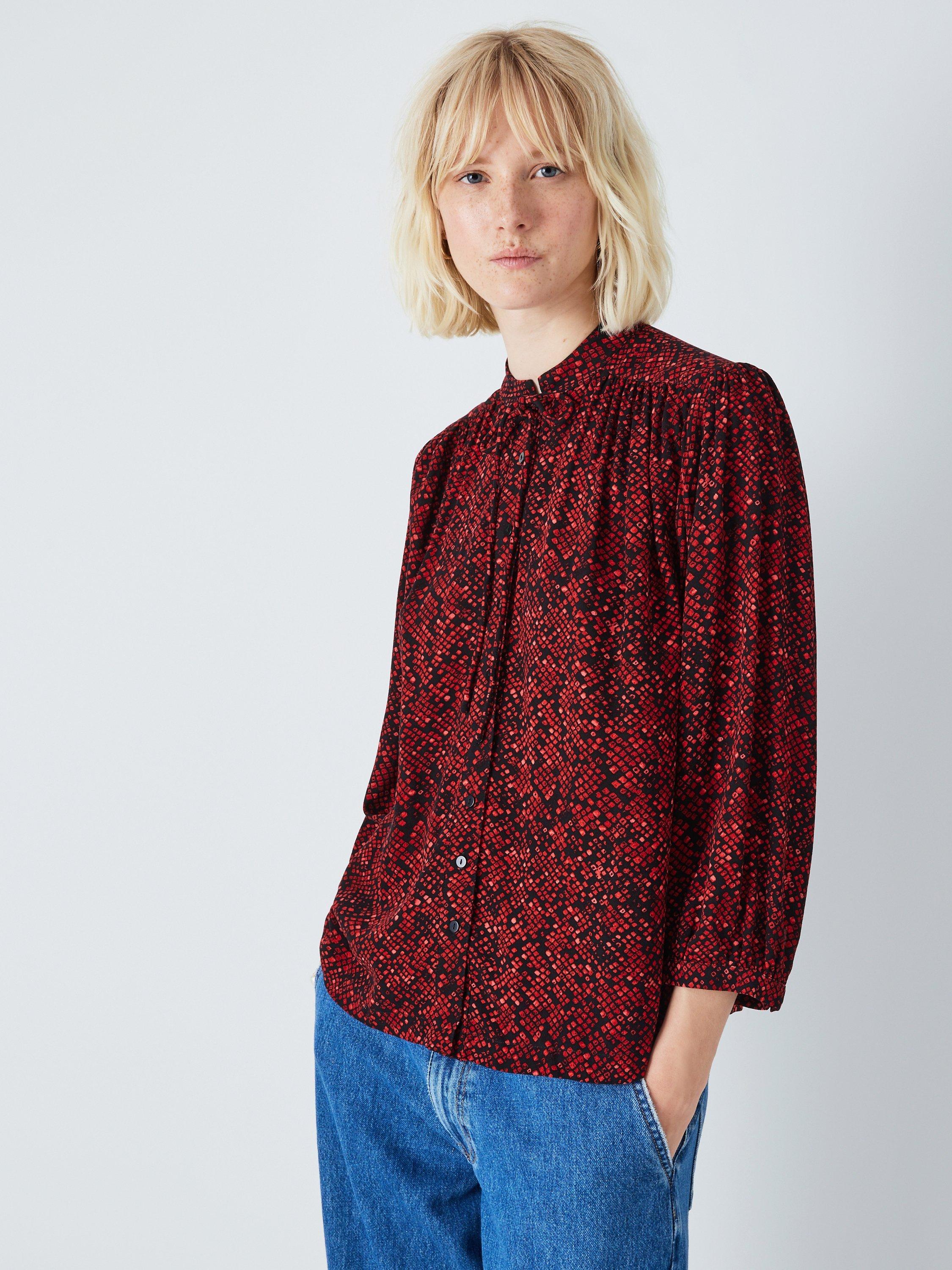 AND/OR Arabella Print Shirt, Red/Multi