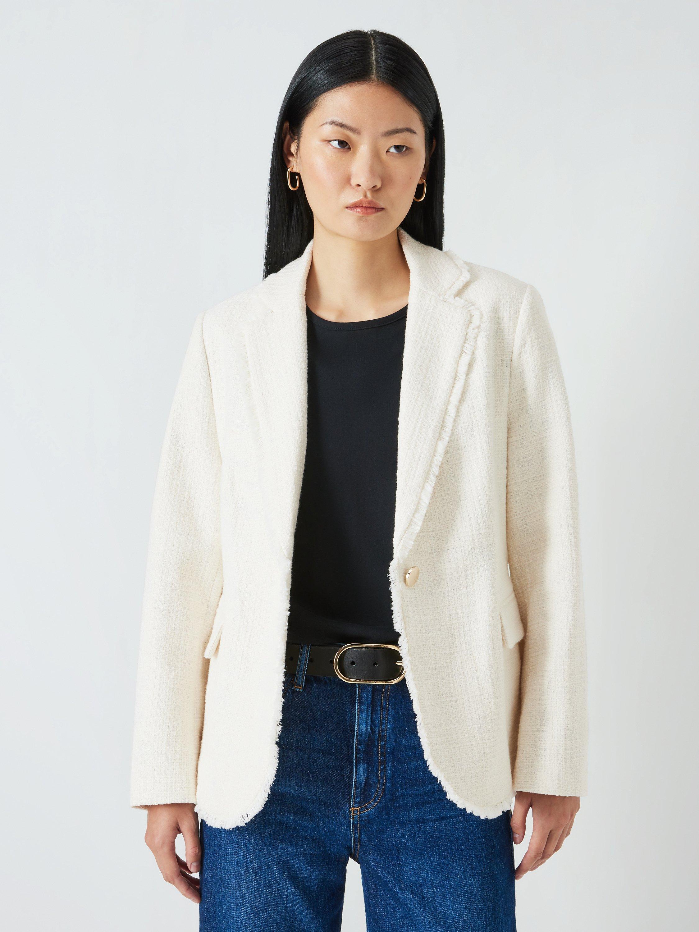 John Lewis Boucle Blazer, Off White