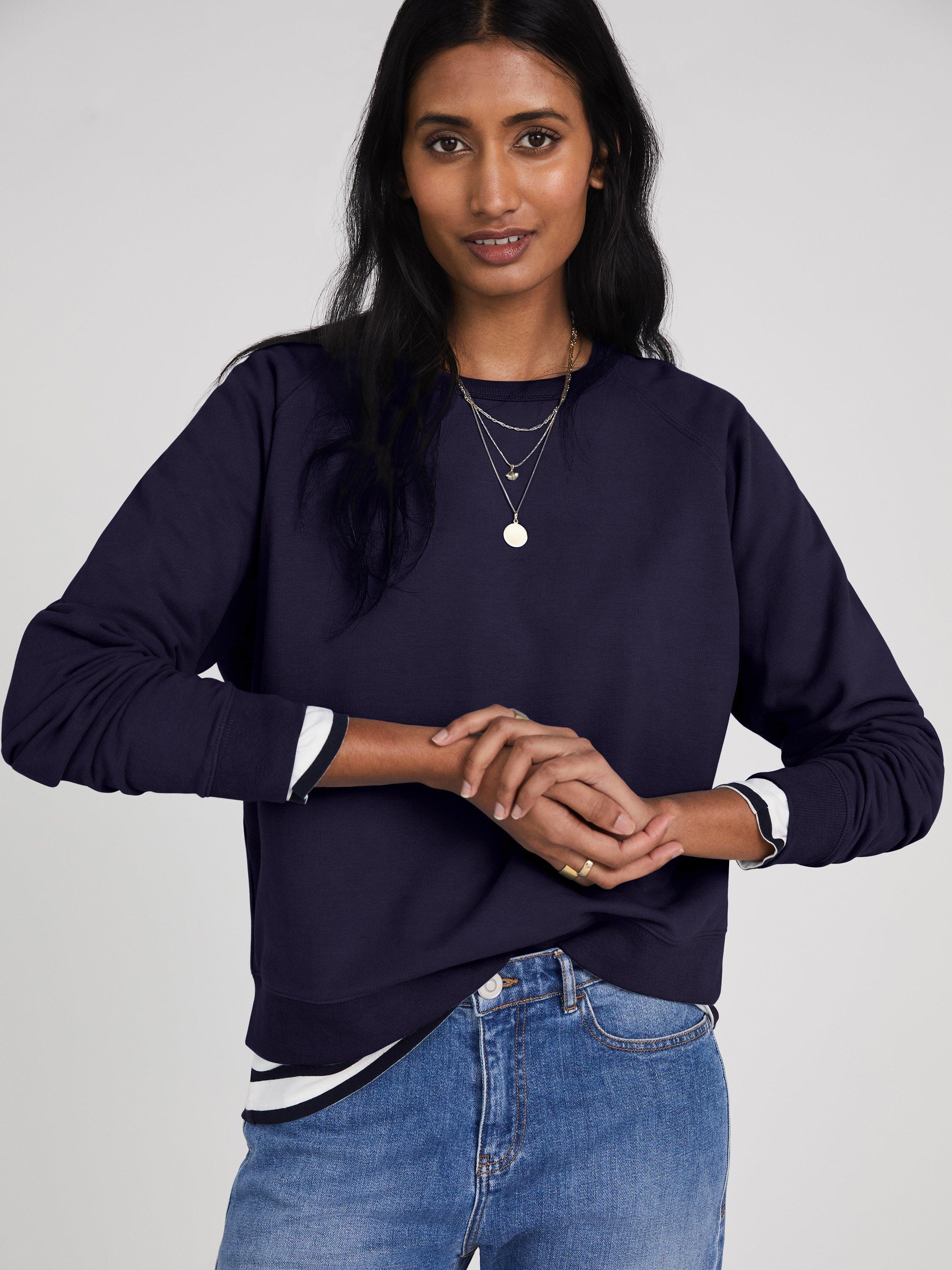 Baukjen Montana Organic Cotton Blend Sweatshirt, Deep Indigo