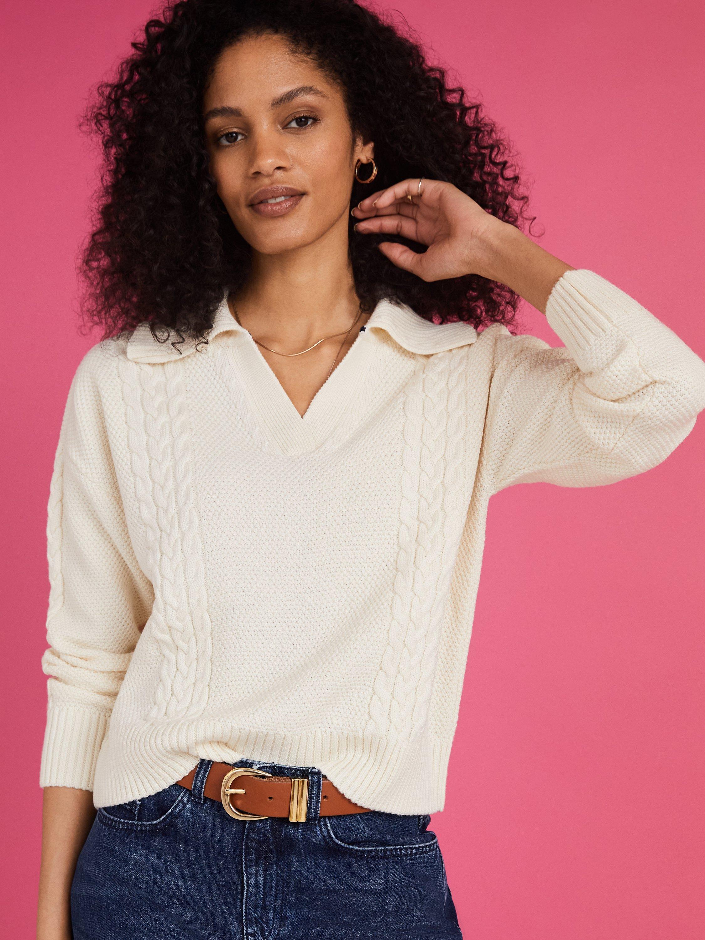 Baukjen Vara Wool Blend Jumper, Antique White