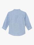 Trotters Baby Oscar Cotton Shirt, Pale Blue