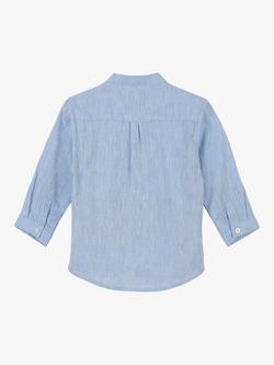 Trotters Baby Oscar Cotton Shirt - view 2, Pale Blue