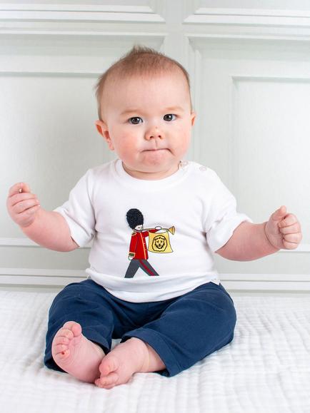 Trotters Baby Guardsman T-Shirt, White, White
