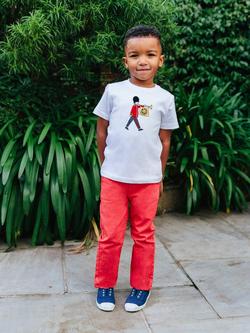 Trotters Kids' Cotton Guardsmen T-Shirt, White, White