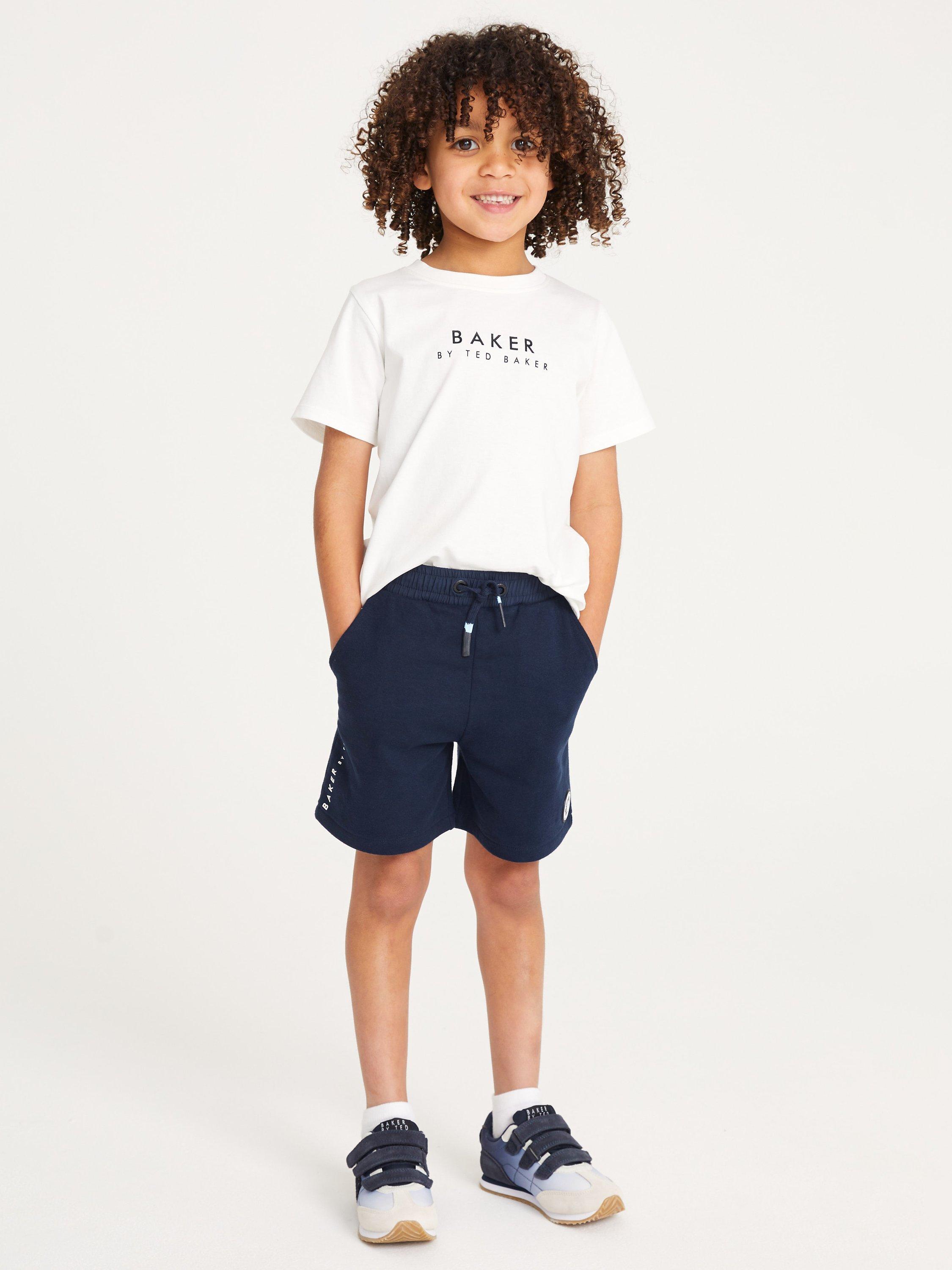 Ted Baker Kids' Logo Drawstring Shorts, Navy