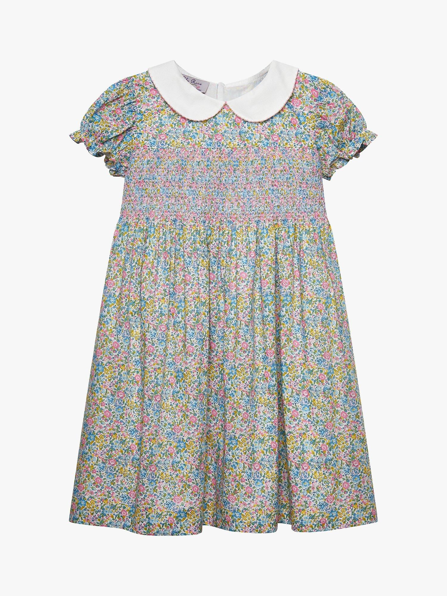 Trotters Kids' Emma & Georgina Smock Dress, Multi