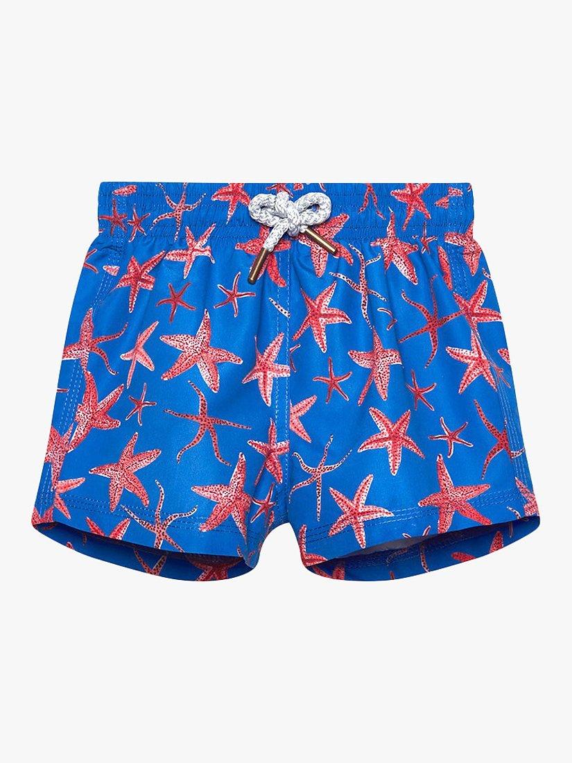 Trotters Baby Starfish Print Swim Shorts, Blue