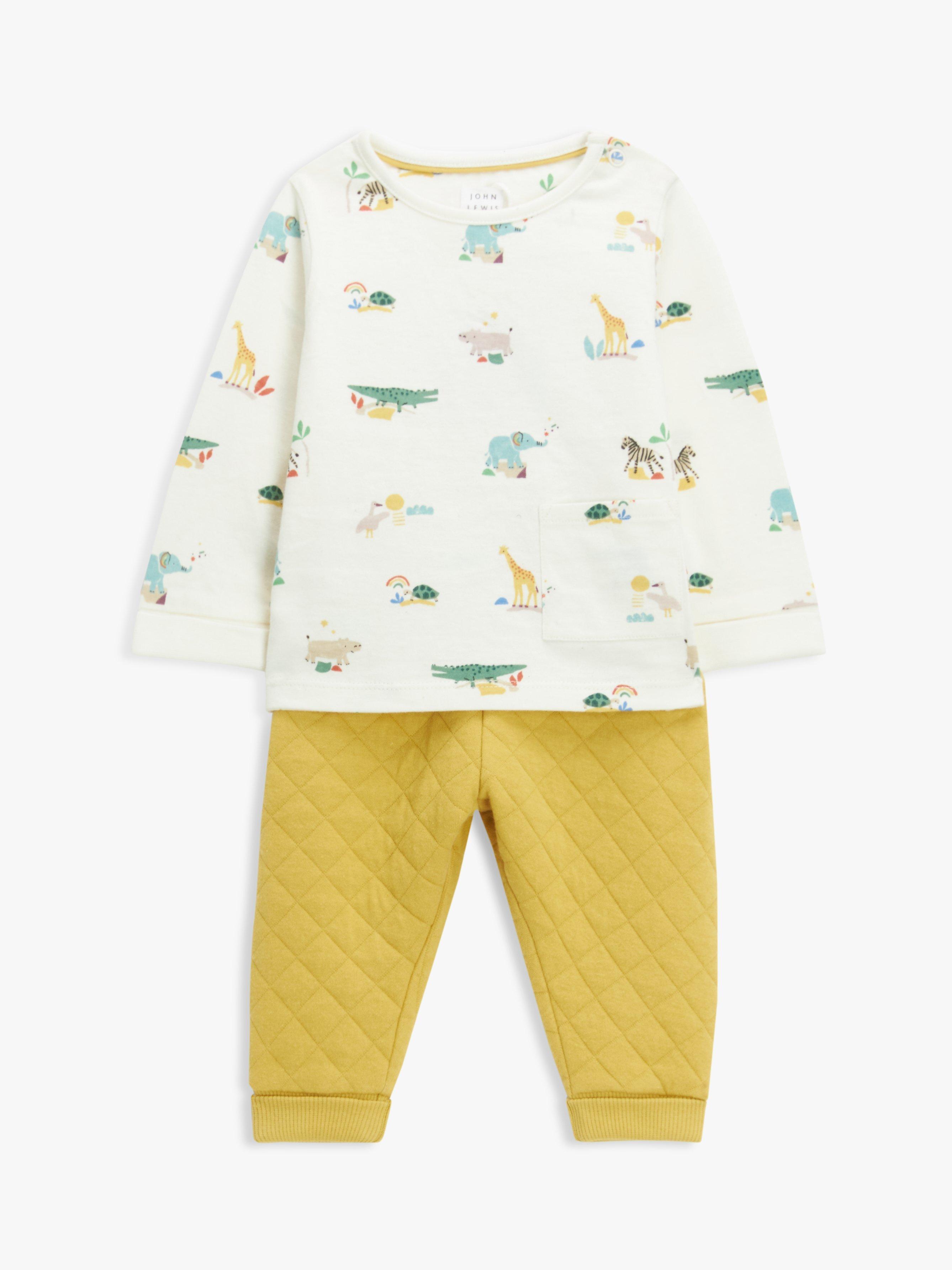 John Lewis Baby Safari Animals Jumper & Quilted Leggings Set, Multi