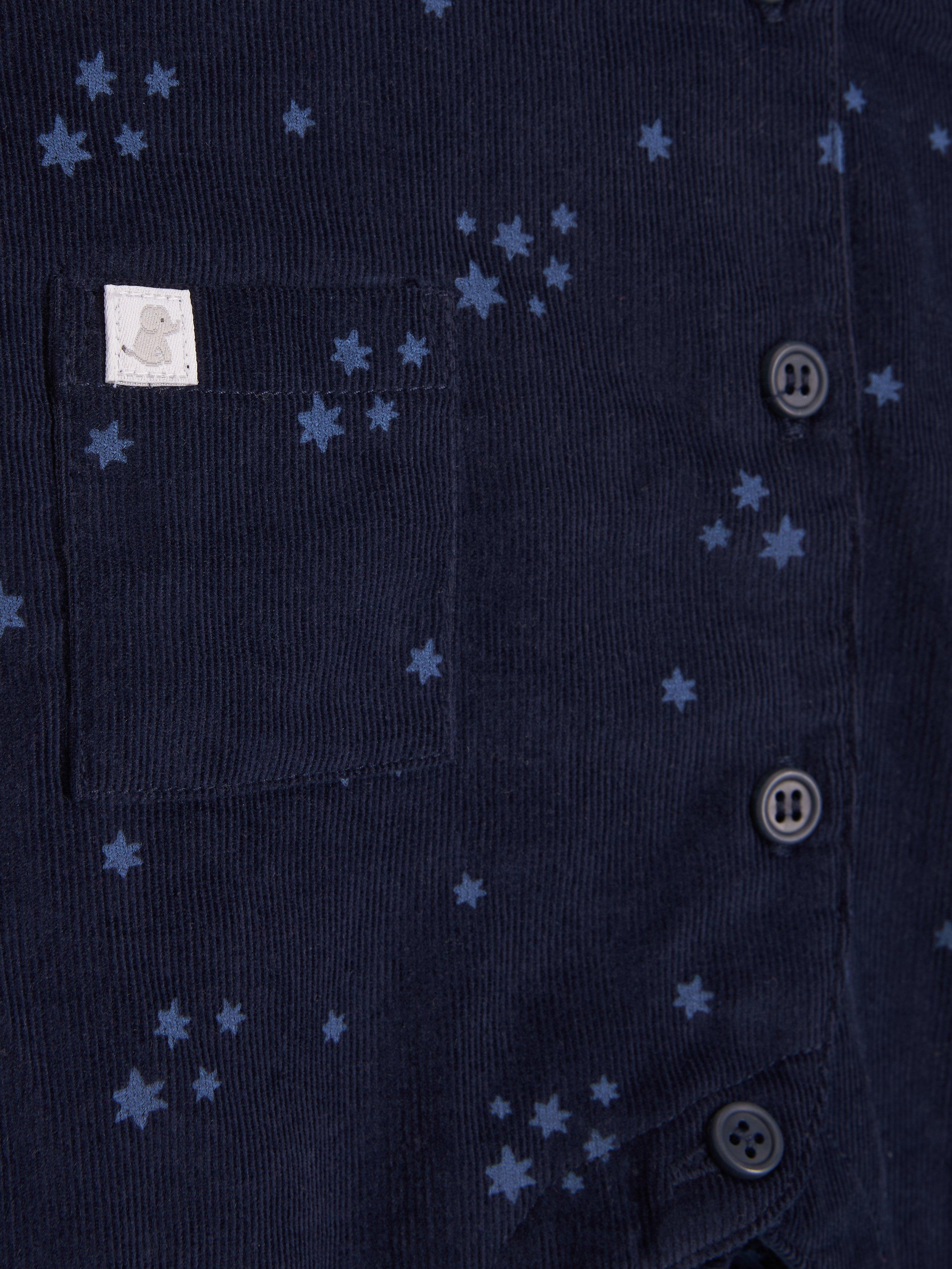 John Lewis Baby Long Sleeve Tee & Star Print Dungaree Set, Blue Navy, Newborn