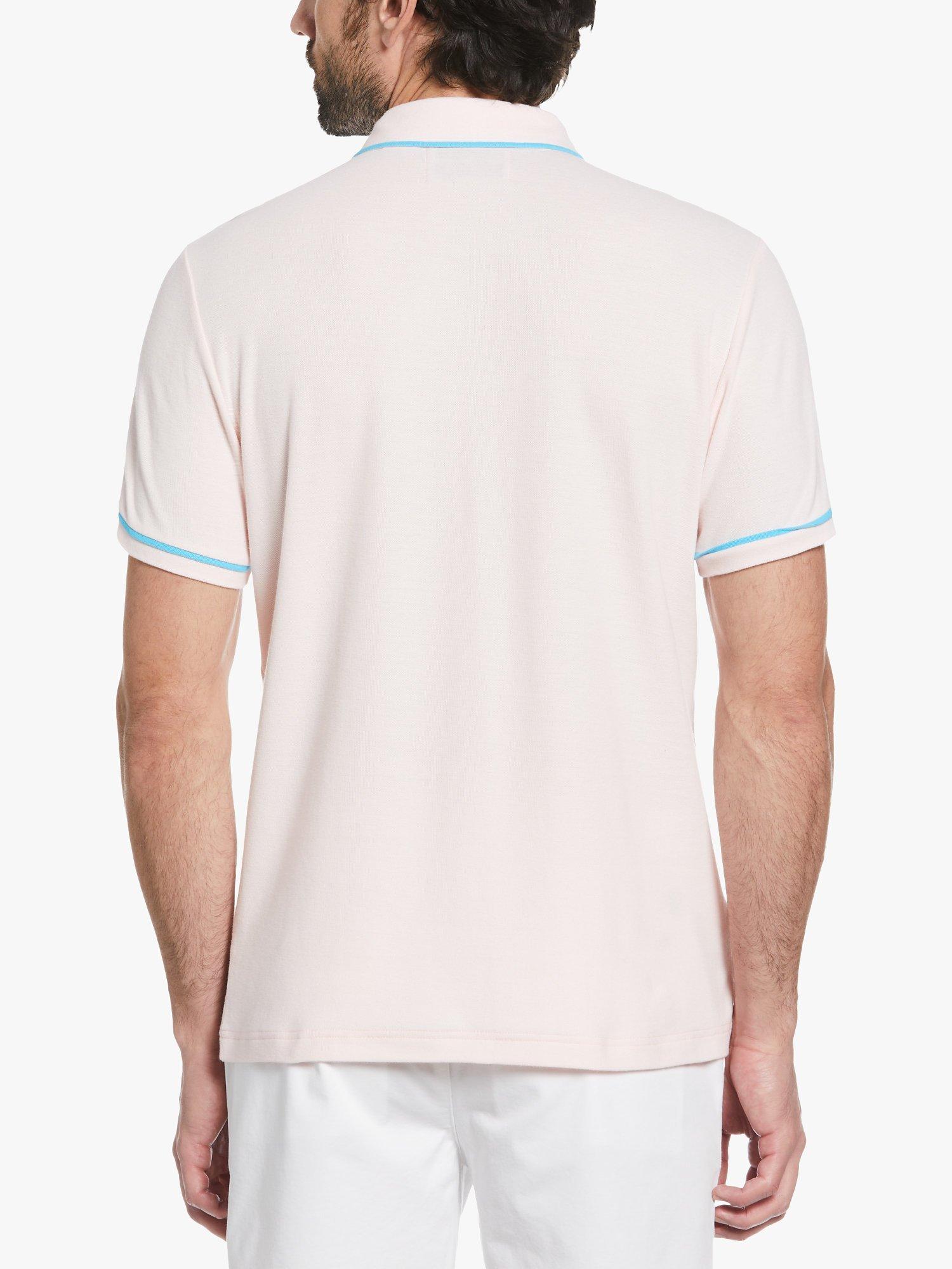 Product image 2 of 3, which shows Original Penguin Earl Organic Cotton Polo Shirt, 691 Pink Dogwood, S