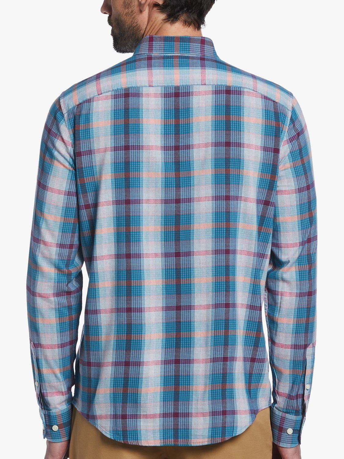 Product image 2 of 4, which shows Original Penguin Plaid Check Shirt, 993 Mosaic Blue, S