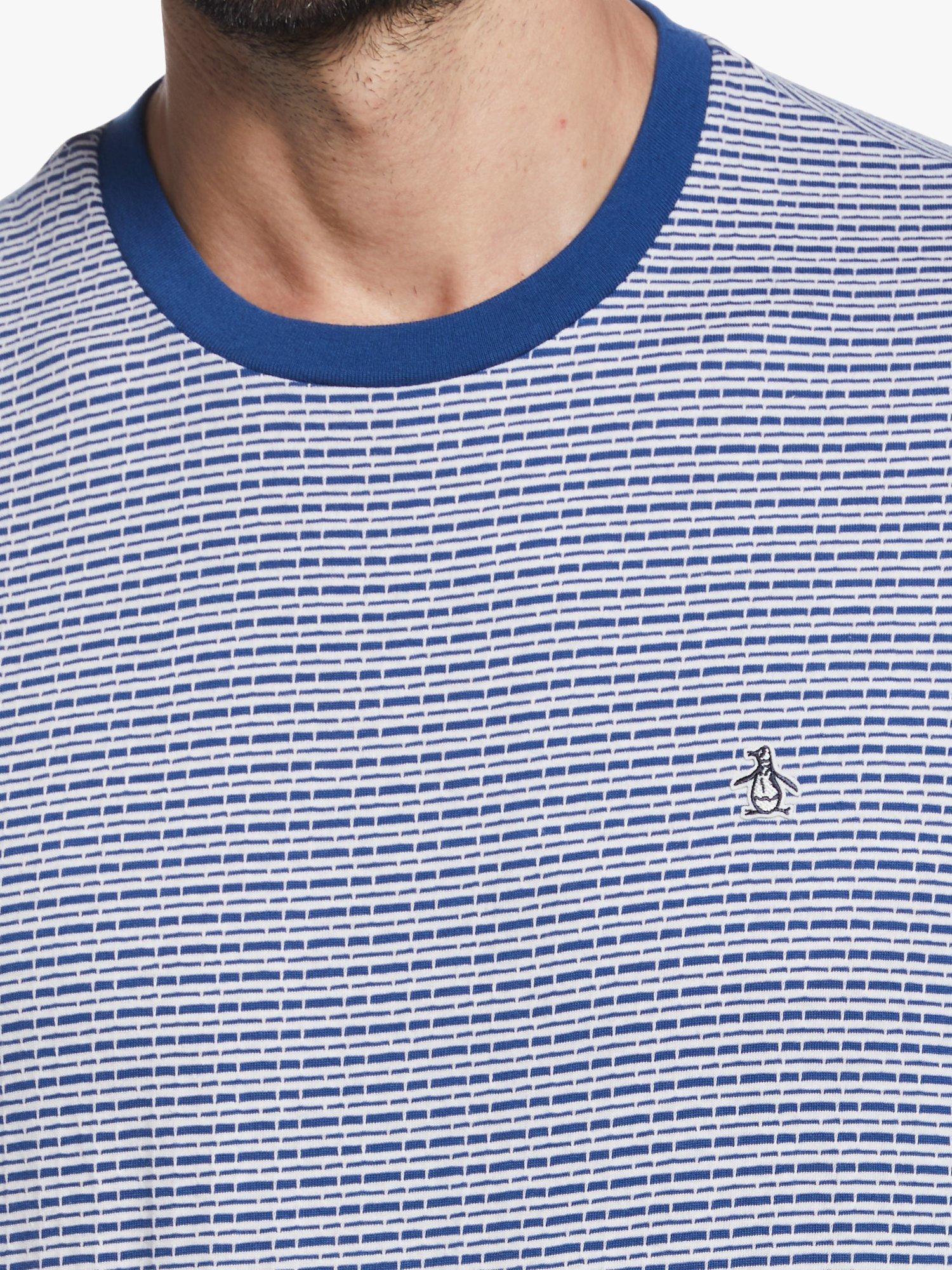 Product image 3 of 4, which shows Original Penguin Textured Stripe T-Shirt, 498 Limoges, S